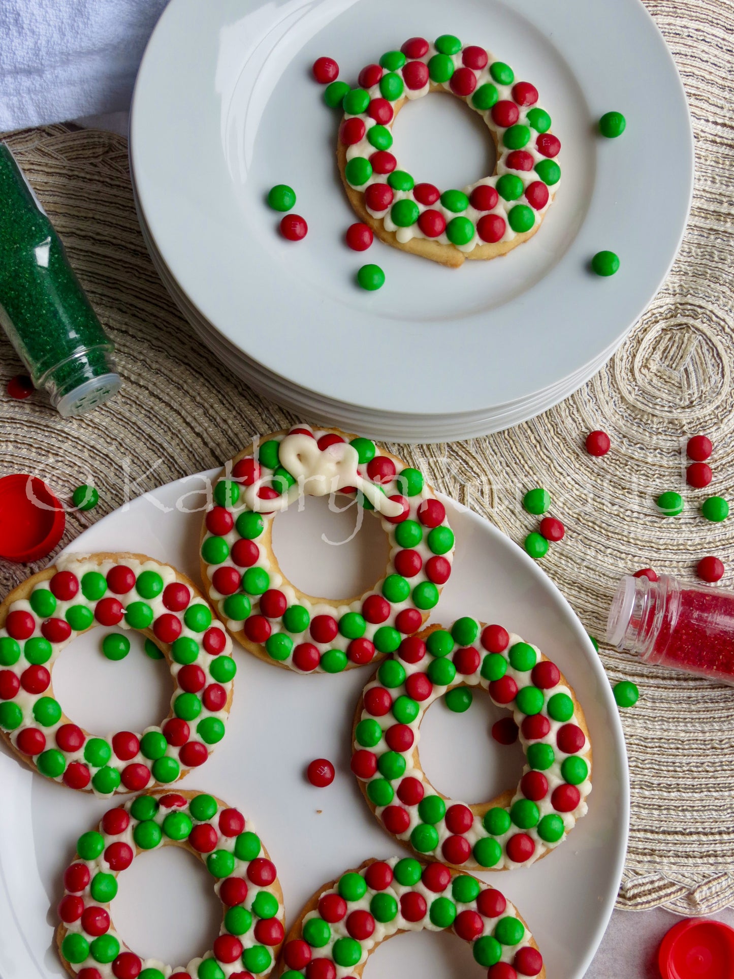 Christmas Wreath Sugar Cookies Set 5