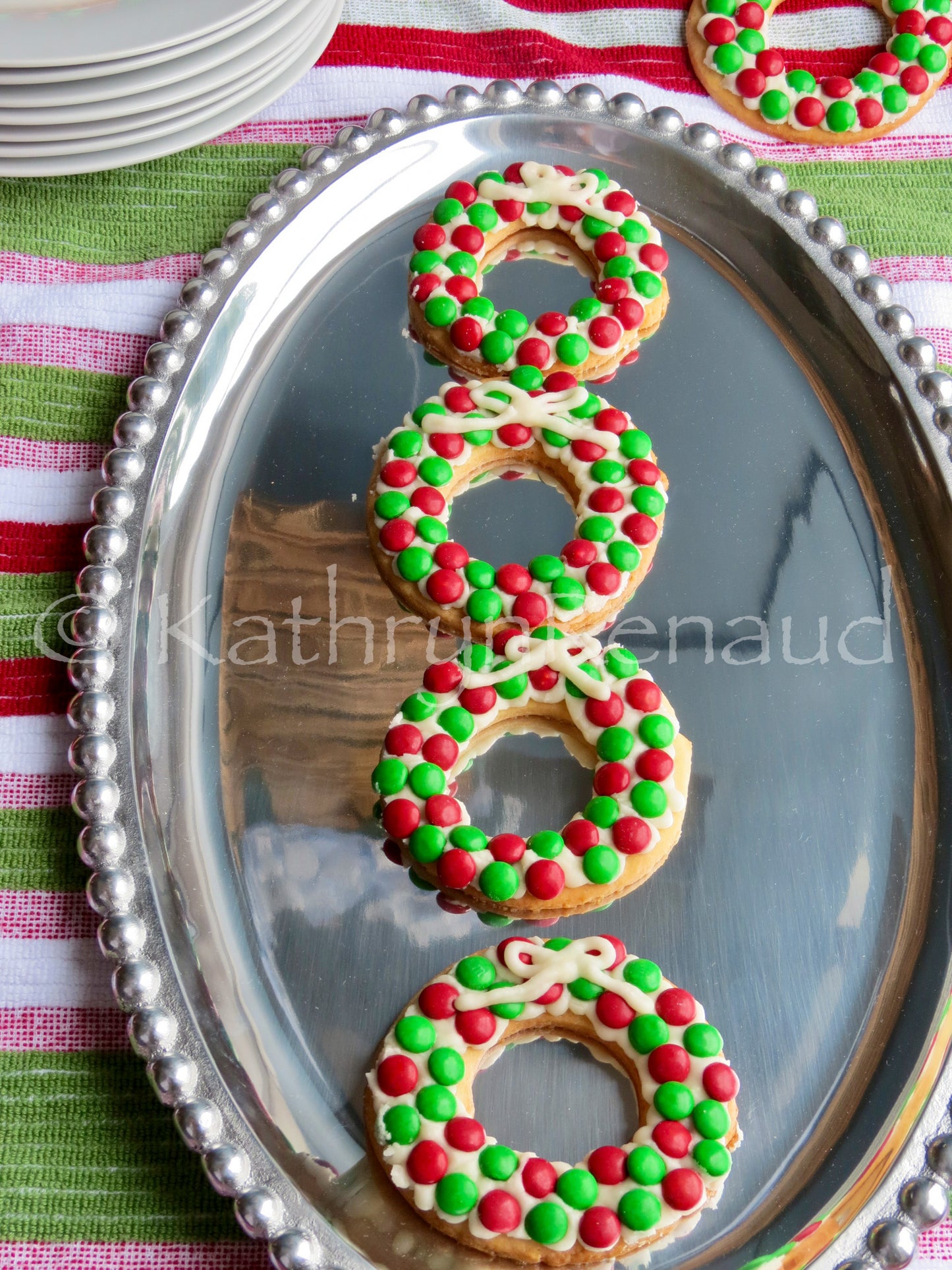 Christmas Wreath Sugar Cookies Set 3