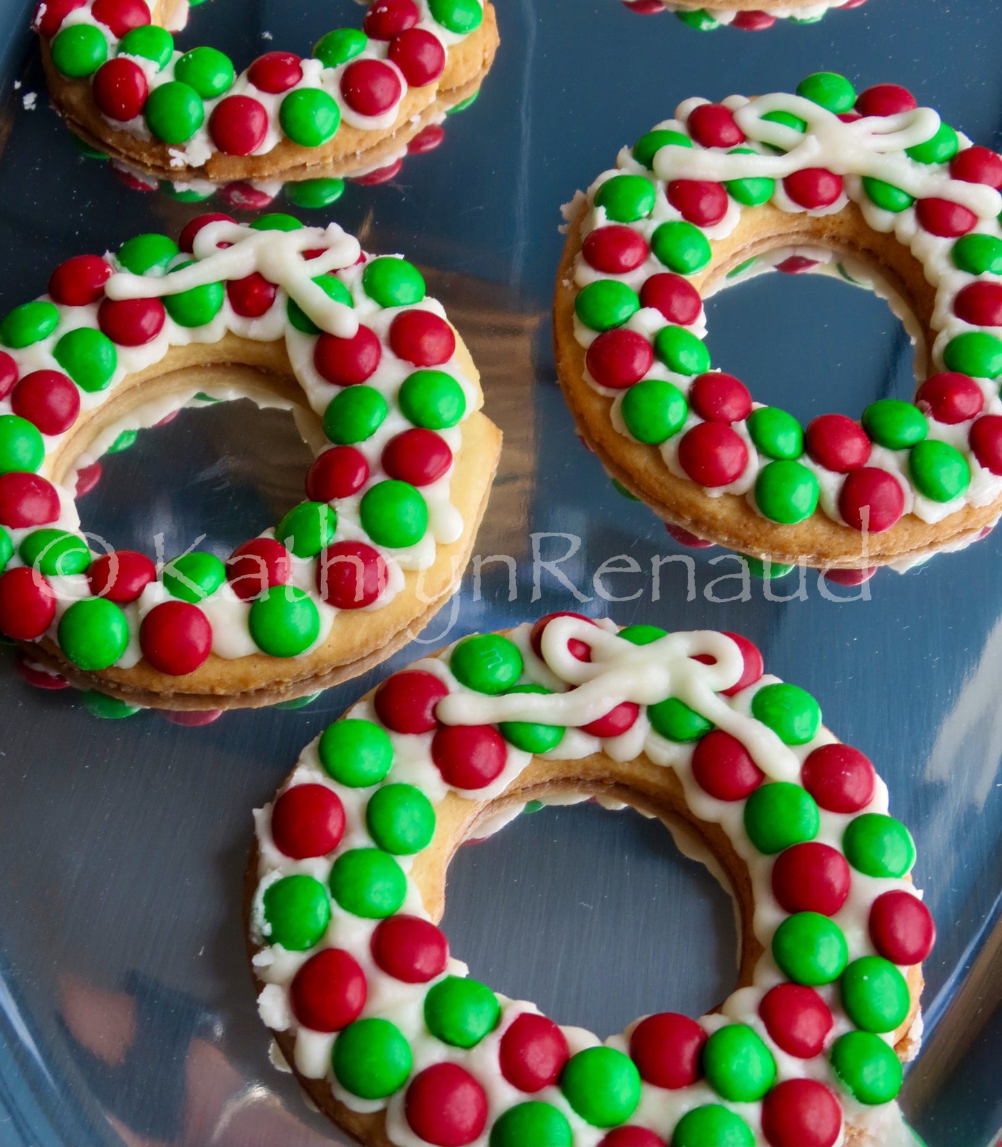 Christmas Wreath Sugar Cookies Set 3